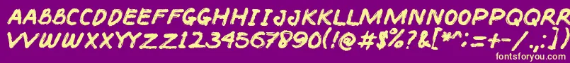 BACOTER Font – Yellow Fonts on Purple Background