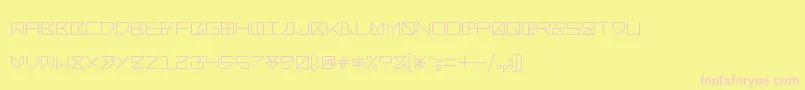 Bacotu Font – Pink Fonts on Yellow Background