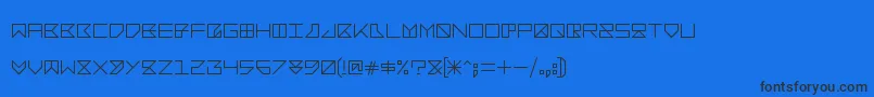 Bacotu Font – Black Fonts on Blue Background
