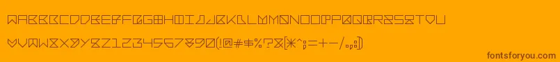 Шрифт Bacotu – коричневые шрифты на оранжевом фоне