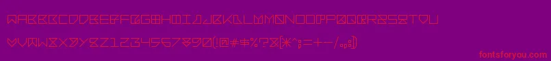 Bacotu Font – Red Fonts on Purple Background