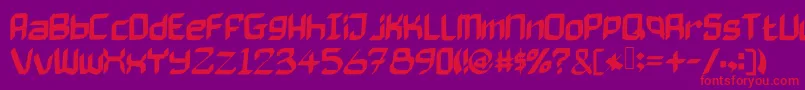 Bad Axe Font – Red Fonts on Purple Background