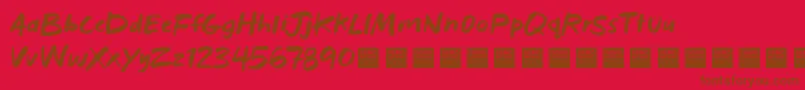 Bad Habits   Demo Font – Brown Fonts on Red Background