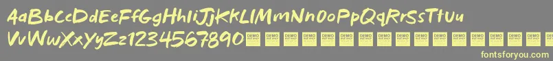 Bad Habits   Demo Font – Yellow Fonts on Gray Background