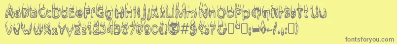 BaileysCar Font – Gray Fonts on Yellow Background