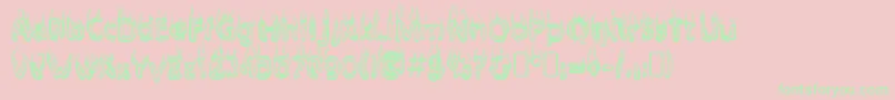 BaileysCar Font – Green Fonts on Pink Background
