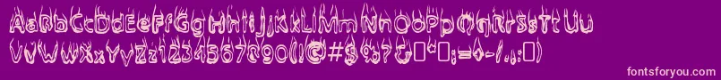 BaileysCar Font – Pink Fonts on Purple Background