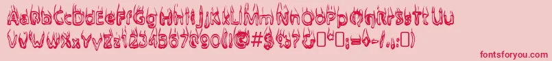 BaileysCar Font – Red Fonts on Pink Background