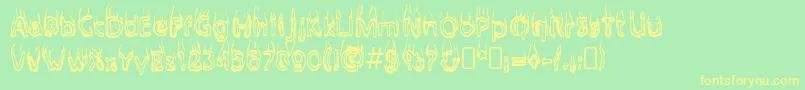 BaileysCar-Schriftart – Gelbe Schriften auf grünem Hintergrund