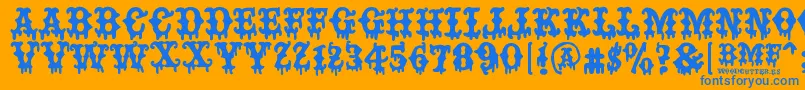 BAD MOTHER FUCKER Font – Blue Fonts on Orange Background