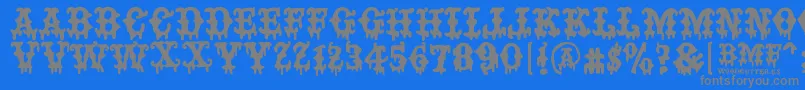 BAD MOTHER FUCKER Font – Gray Fonts on Blue Background