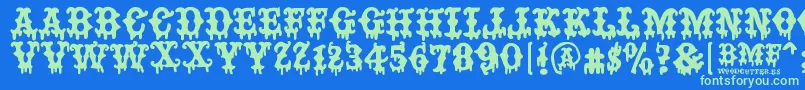 BAD MOTHER FUCKER Font – Green Fonts on Blue Background