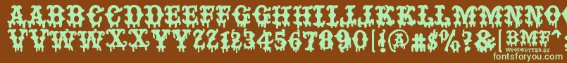 BAD MOTHER FUCKER Font – Green Fonts on Brown Background