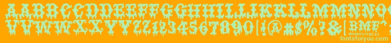 BAD MOTHER FUCKER Font – Green Fonts on Orange Background