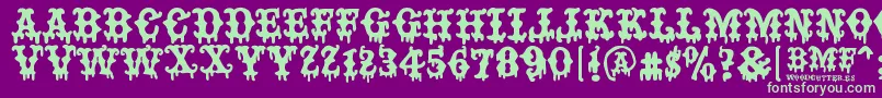 BAD MOTHER FUCKER Font – Green Fonts on Purple Background