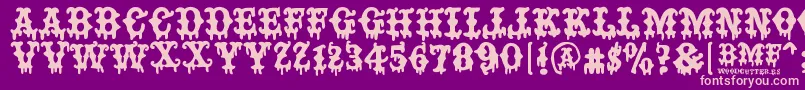 BAD MOTHER FUCKER Font – Pink Fonts on Purple Background