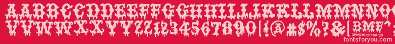 BAD MOTHER FUCKER Font – Pink Fonts on Red Background