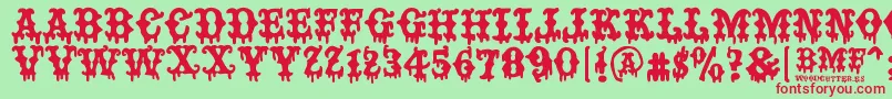 BAD MOTHER FUCKER Font – Red Fonts on Green Background