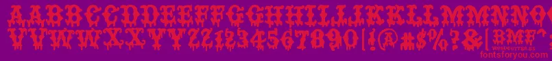 BAD MOTHER FUCKER Font – Red Fonts on Purple Background