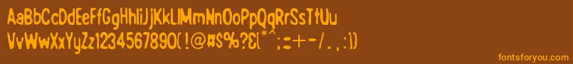 En savoir plus sur la police Bad Quality Police Bad Quality – polices orange sur fond brun