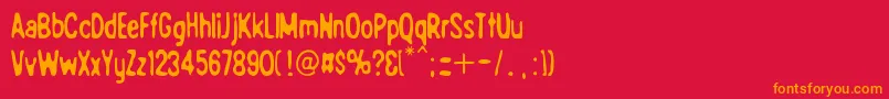 Подробнее о шрифте Bad Quality Шрифт Bad Quality – оранжевые шрифты на красном фоне