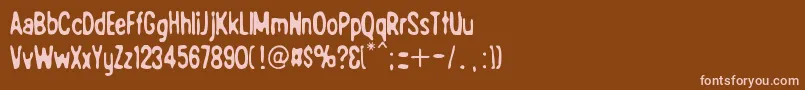 More about Bad Quality Font Bad Quality Font – Pink Fonts on Brown Background