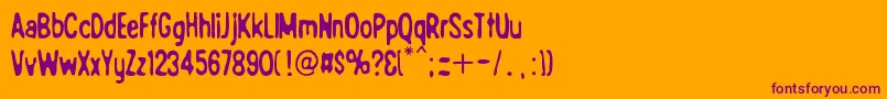 More about Bad Quality Font Bad Quality Font – Purple Fonts on Orange Background