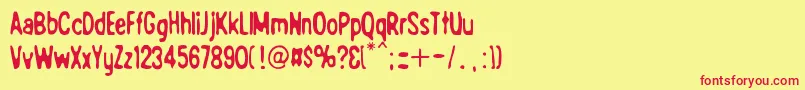 More about Bad Quality Font Bad Quality Font – Red Fonts on Yellow Background
