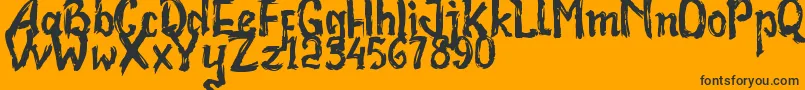 Bad Racer Font – Black Fonts on Orange Background