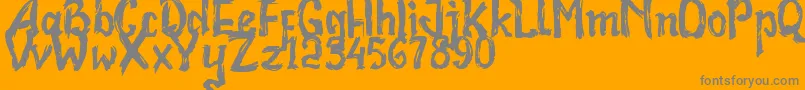 Bad Racer Font – Gray Fonts on Orange Background