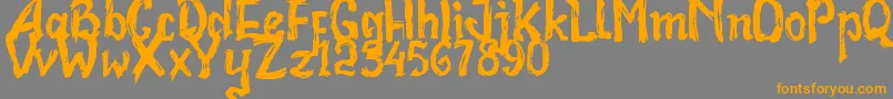 Bad Racer Font – Orange Fonts on Gray Background