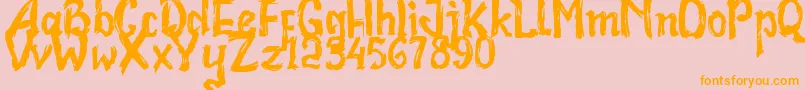 Bad Racer Font – Orange Fonts on Pink Background