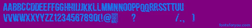 Подробнее о шрифте Bad Signal Шрифт Bad Signal – синие шрифты на фиолетовом фоне