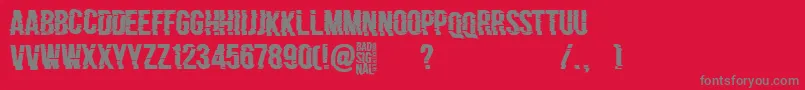 Bad Signal Font – Gray Fonts on Red Background