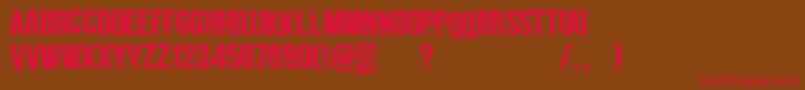 Bad Signal Font – Red Fonts on Brown Background