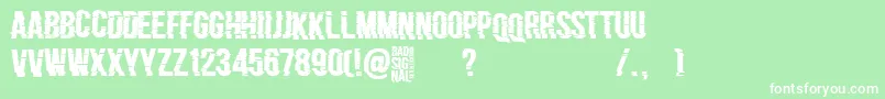 Bad Signal Font – White Fonts on Green Background