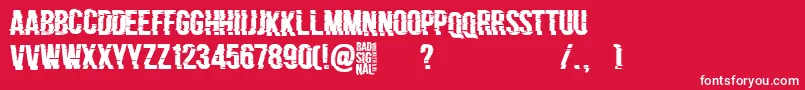 Bad Signal Font – White Fonts on Red Background