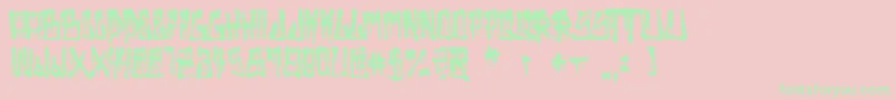 Bad Things Font – Green Fonts on Pink Background