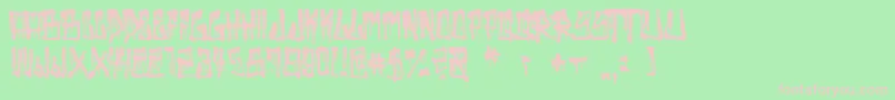 Bad Things Font – Pink Fonts on Green Background