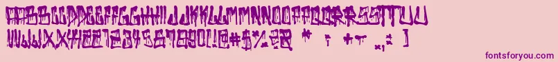 fuente Bad Things – Fuentes Moradas Sobre Fondo Rosa