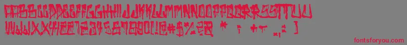 Bad Things Font – Red Fonts on Gray Background