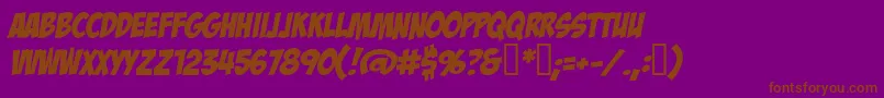 BADABB   Font – Brown Fonts on Purple Background