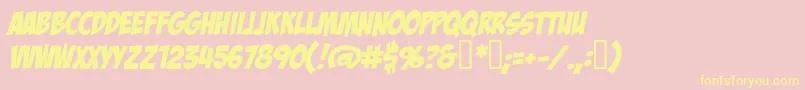 BADABB   Font – Yellow Fonts on Pink Background