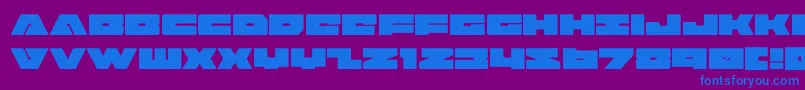 badaxe Font – Blue Fonts on Purple Background