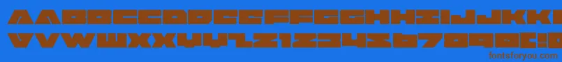 badaxe Font – Brown Fonts on Blue Background