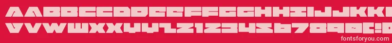 badaxe Font – Pink Fonts on Red Background