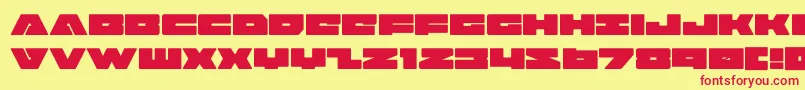 badaxe Font – Red Fonts on Yellow Background