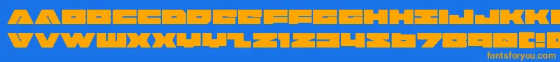 badaxe Font – Orange Fonts on Blue Background