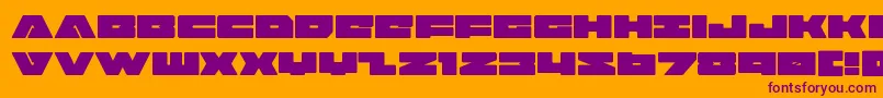 badaxe Font – Purple Fonts on Orange Background