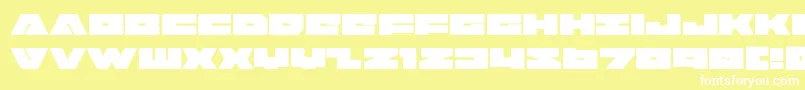 badaxe-Schriftart – Weiße Schriften auf gelbem Hintergrund